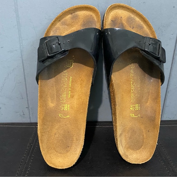 Birkenstock Madrid Sandal in Shiny Black 41/10 Women’s - Picture 8 of 10